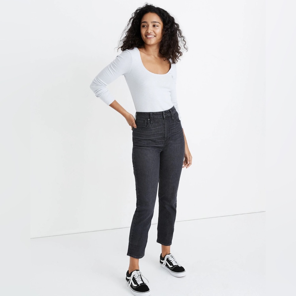 Madewell Tall curvy perfect vintage cropped jean, Sumner Wash Black 26T